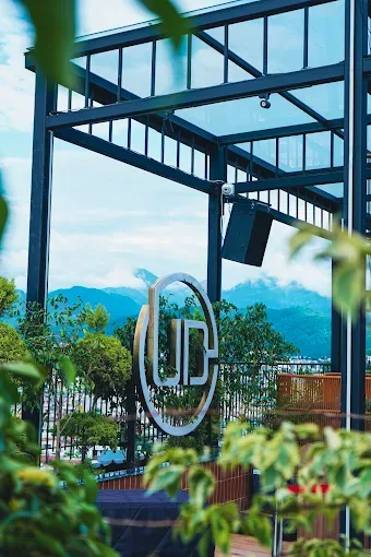 Glazed exterior detail at Underdoggs Dehradun